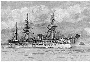HMS JUMNA-Euphrates Class troopship-launched 1866